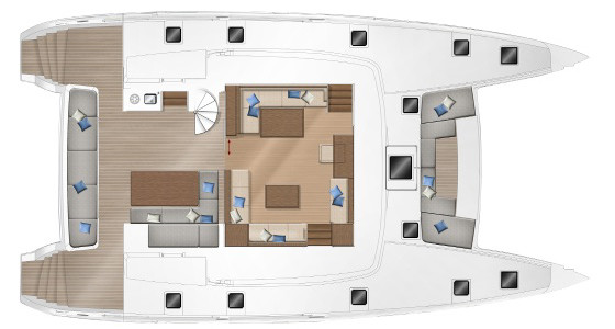 Lagoon 560 Main Deck