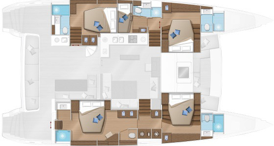Lagoon 560 Lower Deck (Optional 2)