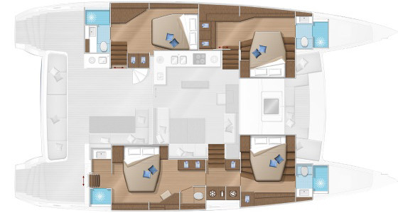 Lagoon 560 Нижняя Палуба (Опционально)