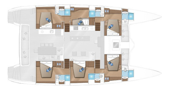Lagoon 620 Lower Deck (Optional 3)