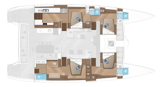 Lagoon 620 Lower Deck