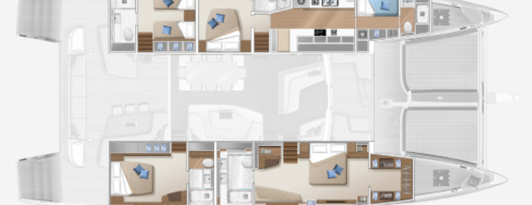 Lagoon SEVENTY 7 Lower Deck (Optional 3)