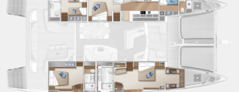 Lagoon SEVENTY 7 Lower Deck (Optional)