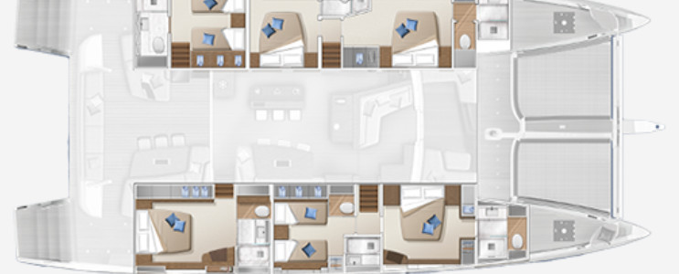Lagoon SEVENTY 7 Lower Deck (Optional 6)