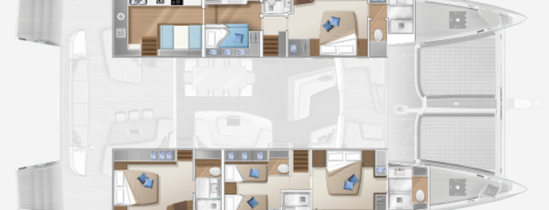 Lagoon SEVENTY 7 Нижняя Палуба (Опционально 2)