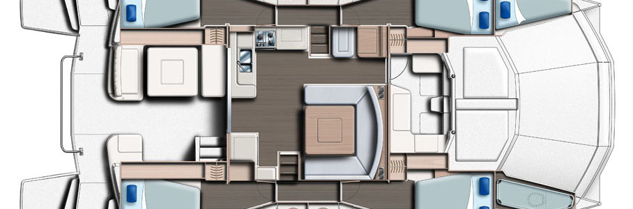 Leopard 51 PC Нижняя Палуба (Опционально)