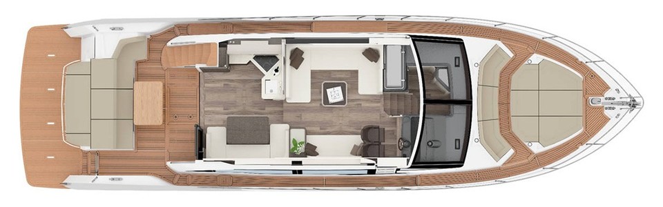 Absolute 58 FLY Main Deck