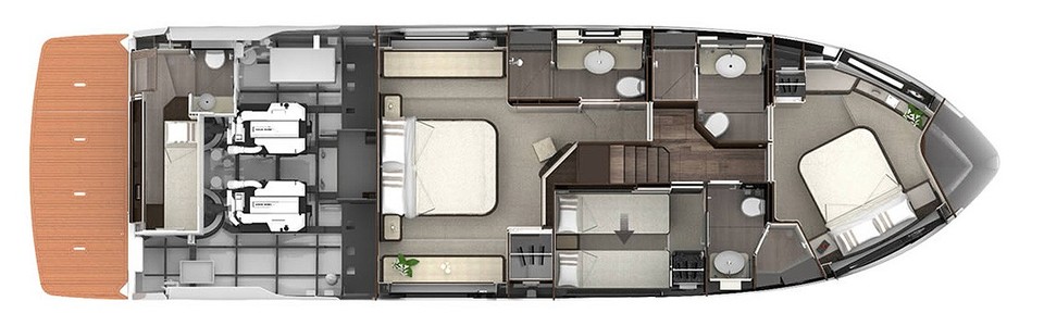 Absolute 58 FLY Lower Deck