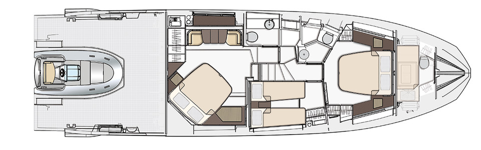 Azimut S6 Lower Deck