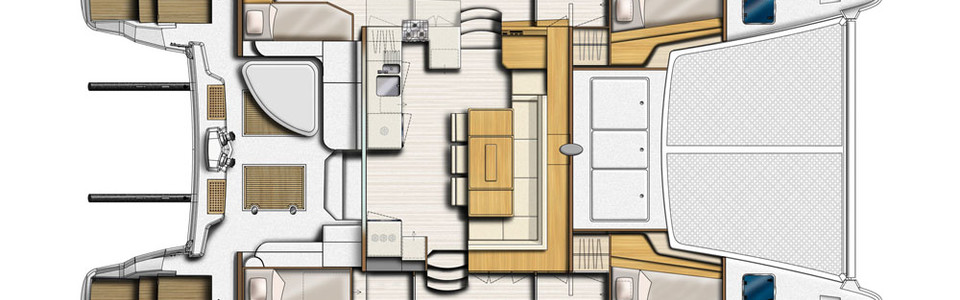 Catana 47 Cubierta Inferior (Opcional)