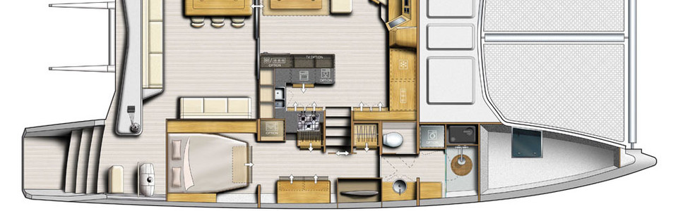 Catana 53 Unterdeck (Optional 2)