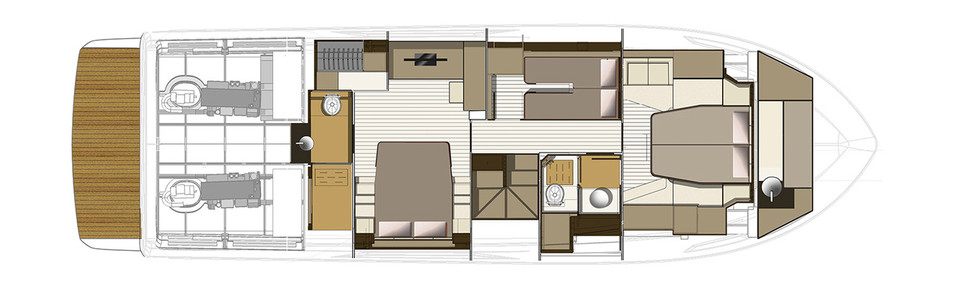 Cranchi T 55 Нижняя Палуба