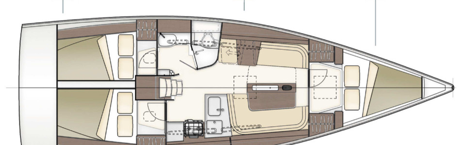 Dehler 38 Нижняя Палуба (Опционально)
