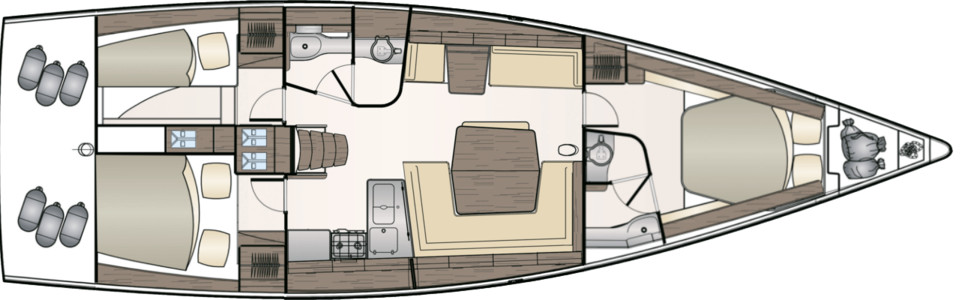 Dehler 46 Unterdeck