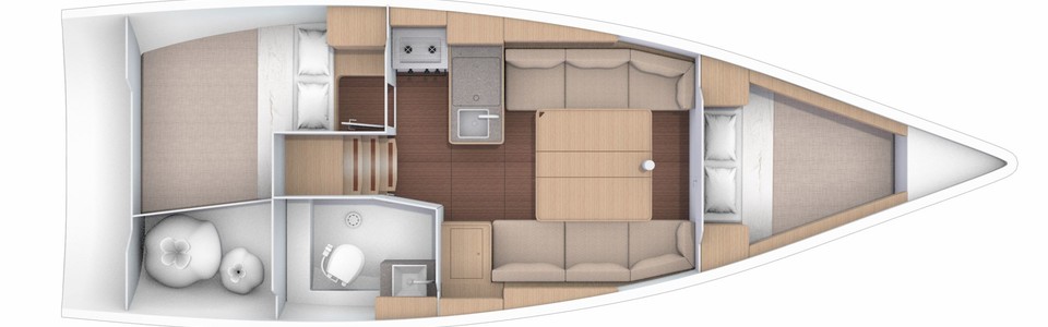 Dufour 310 Grand Large Unterdeck