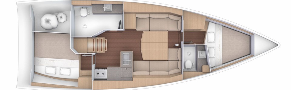 Dufour 390 Grand Large Нижняя Палуба (Опционально)