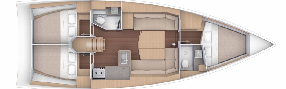 Dufour 390 Grand Large Нижняя Палуба