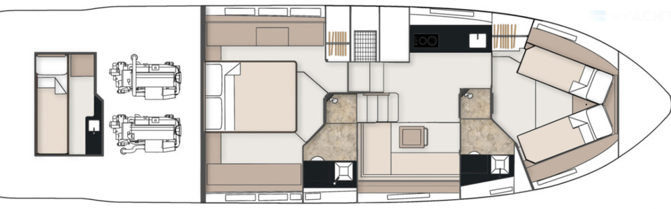 Fairline Targa 48 GT Lower Deck
