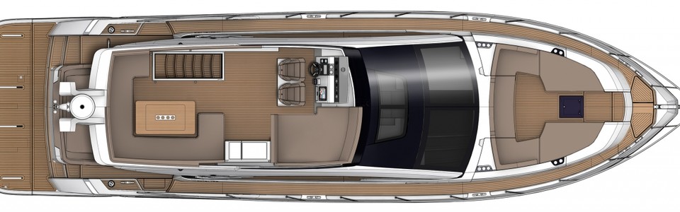 Fairline Squadron 53 Флайбридж Палуба
