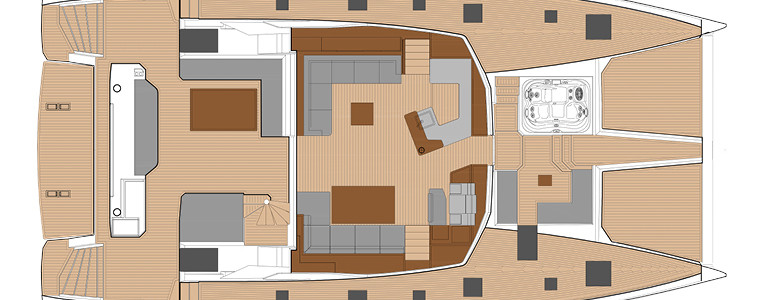 Fountaine Pajot Power 67 Ponte Principale