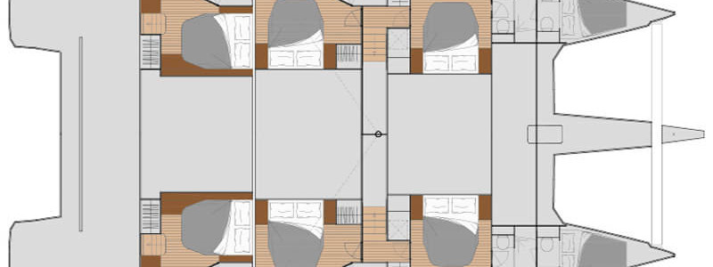 Fountaine Pajot Power 67 Ponte Inferiore (Opzionale 4)
