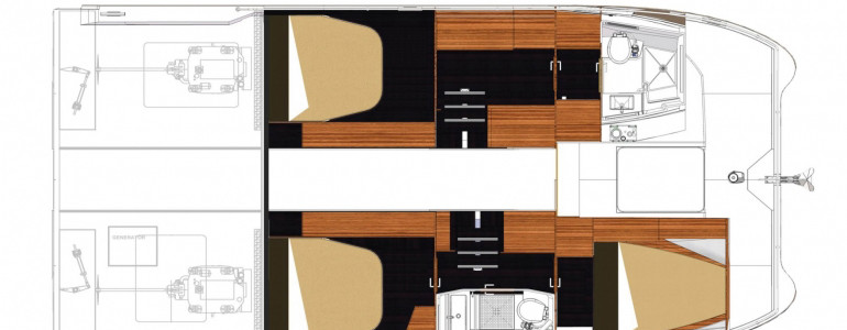 Fountaine Pajot MY 37 Cubierta Inferior