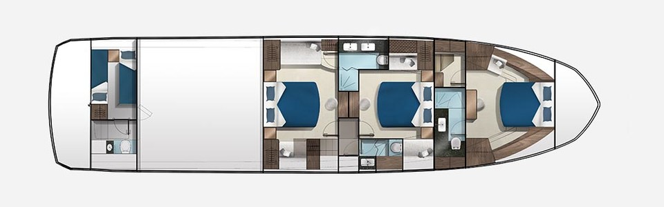 Galeon Skydeck 650 Lower Deck