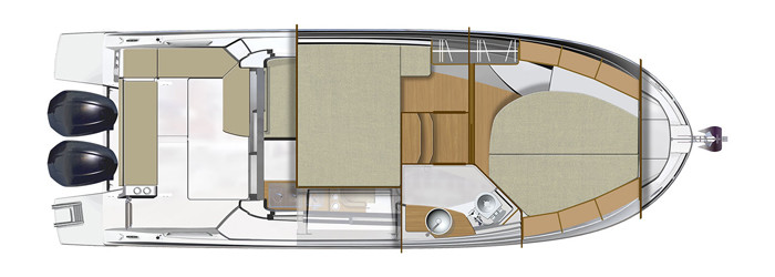 Beneteau Antares 9 OB Unterdeck