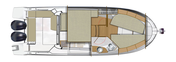 Beneteau Antares 9 OB Lower Deck 2