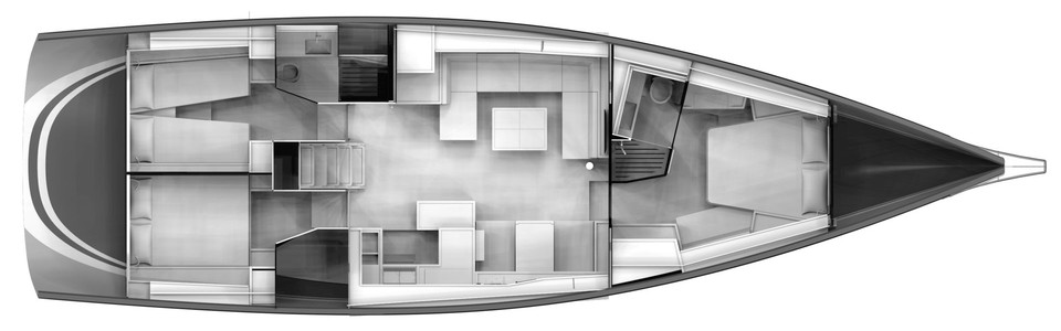 Grand Soleil 52LC Pont Inférieur