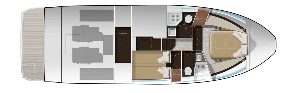 Jeanneau Velasco 43 F Lower Deck