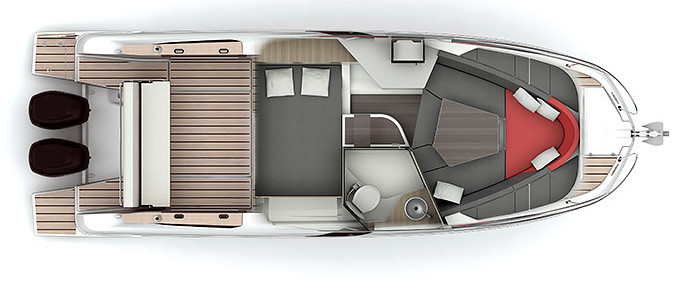 Beneteau Flyer 8.8 SUNdeck Cubierta Inferior