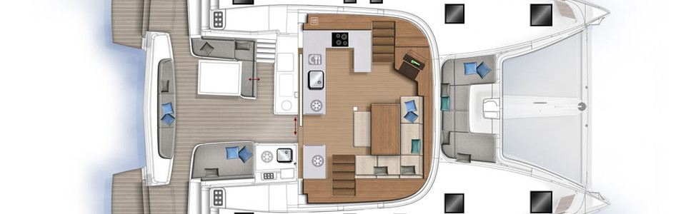 Lagoon 46 Главная Палуба
