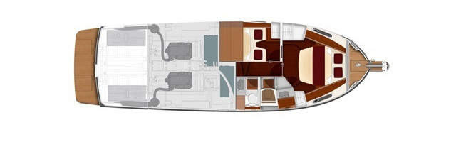 Beneteau Swift Trawler 44 Ponte Inferiore