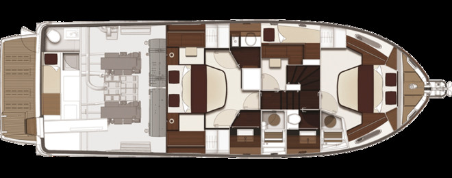 Beneteau Swift Trawler 50 Lower Deck (Optional)