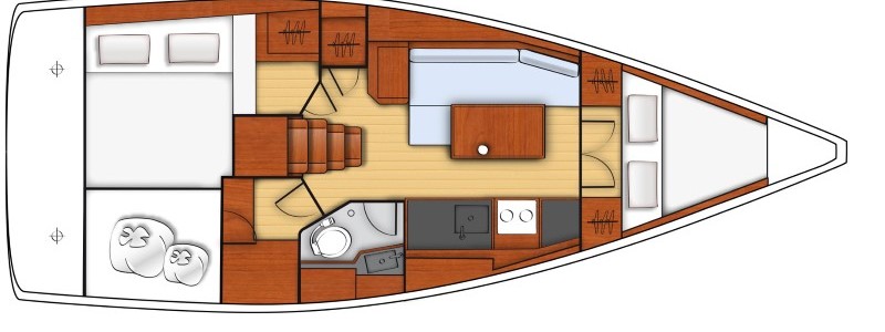 Beneteau Oceanis 35.1 Lower Deck (Optional 5)