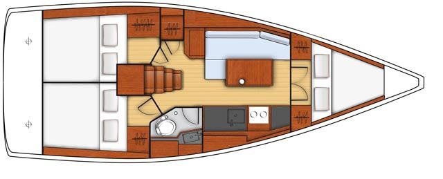 Beneteau Oceanis 35.1 Lower Deck