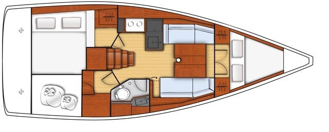 Beneteau Oceanis 35.1 Lower Deck (Optional 2)
