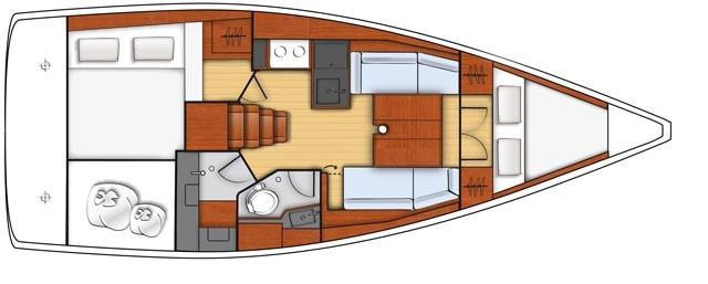 Beneteau Oceanis 35.1 Lower Deck (Optional 3)