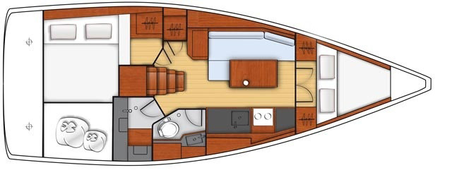 Beneteau Oceanis 35.1 Lower Deck (Optional 4)