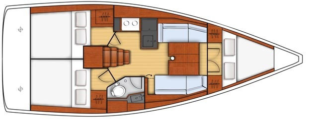 Beneteau Oceanis 35.1 Lower Deck (Optional)