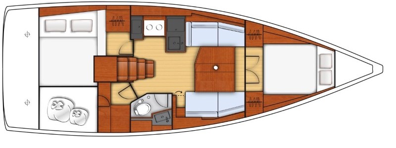 Beneteau Oceanis 38.1 Lower Deck (Optional 2)