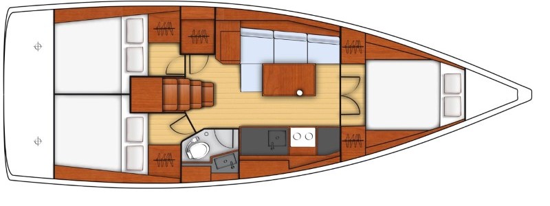 Beneteau Oceanis 38.1 Lower Deck (Optional)