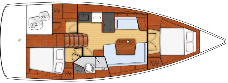 Beneteau Oceanis 41.1 Cubierta Inferior