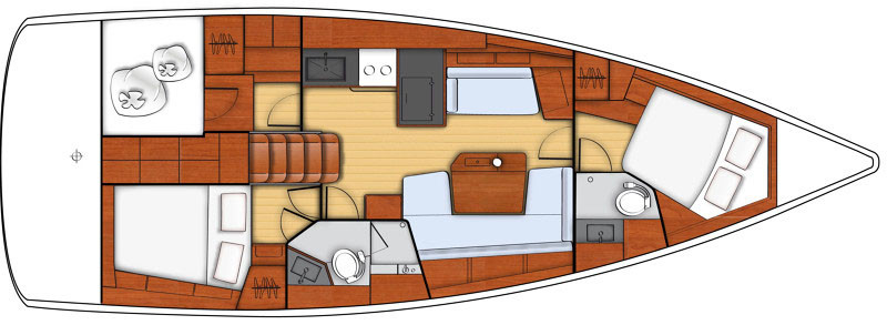 Beneteau Oceanis 41.1 Unterdeck (Optional)