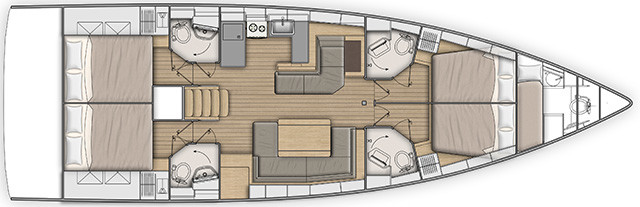 Beneteau Oceanis 51.1 Ponte Inferiore (Opzionale 2)