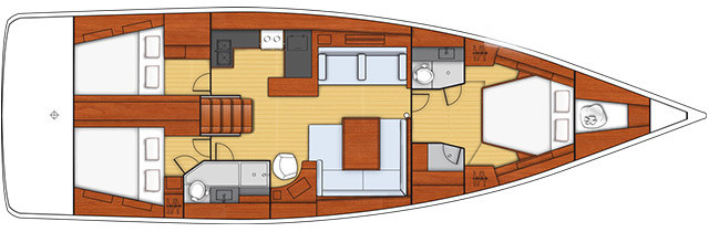 Beneteau Oceanis 55.1 Pont Inférieur