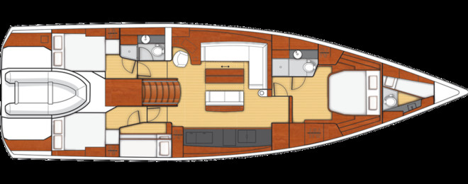 Beneteau Oceanis Yacht 62 Pont Inférieur (Option)