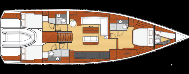 Beneteau Oceanis Yacht 62 Pont Inférieur