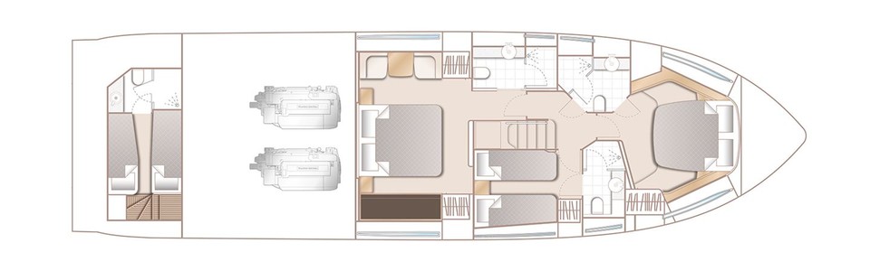 Princess F62 Lower Deck